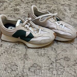 New Balance 327 Beige and Green Casual Sneakers